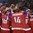 POPRAD, SLOVAKIA - APRIL 23: Team Russia celebrate with the third place trophy after a 3-0 win over Sweden in the bronze medal game at the 2017 IIHF Ice Hockey U18 World Championship. (Photo by Andrea Cardin/HHOF-IIHF Images)